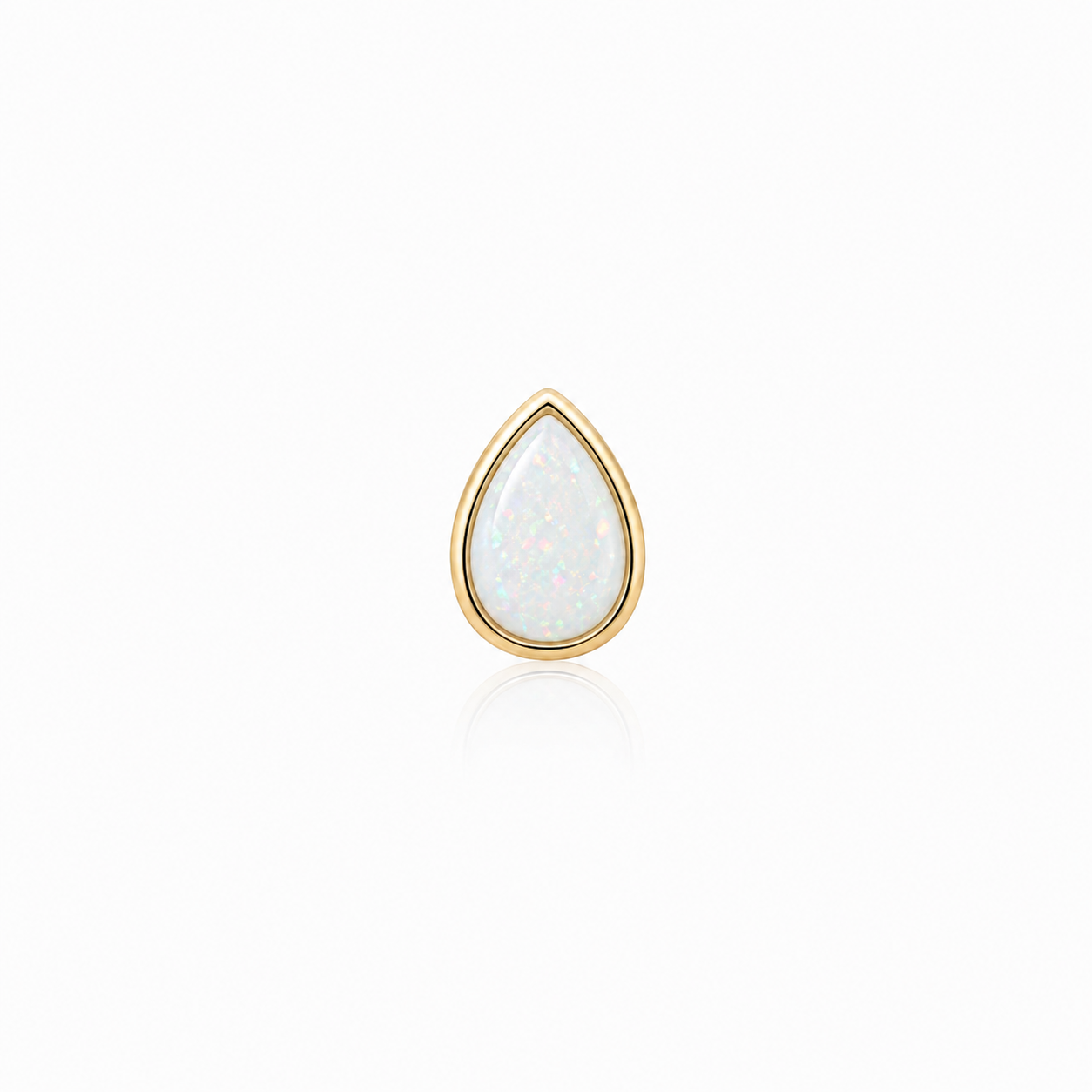 Top Yellow Gold Teardrop with Opals