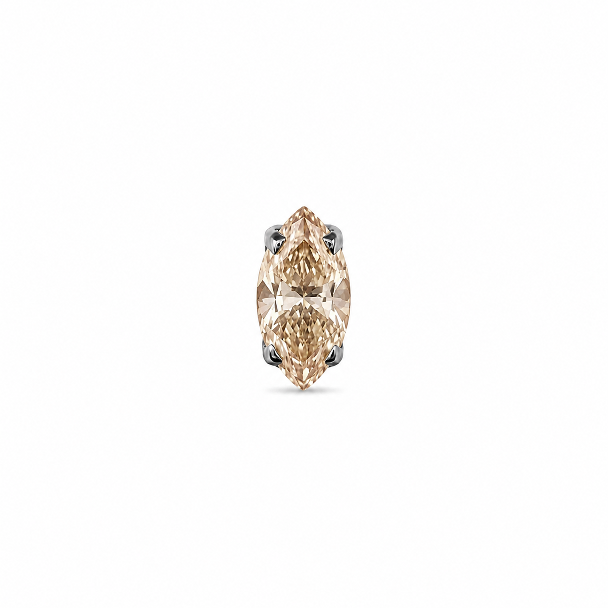 Titanium Top Marquise Prong Set Gem