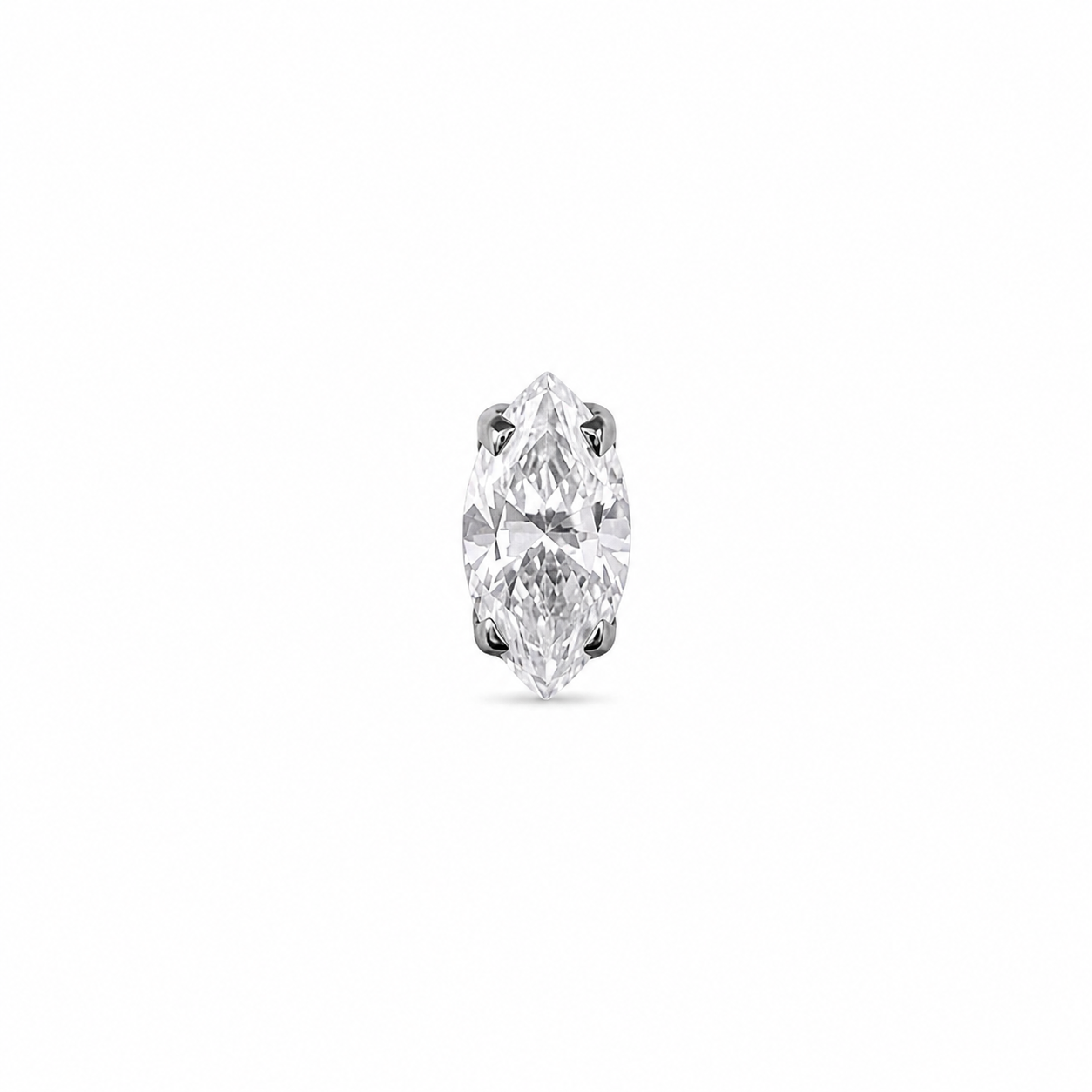 Titanium Top Marquise Prong Set Gem