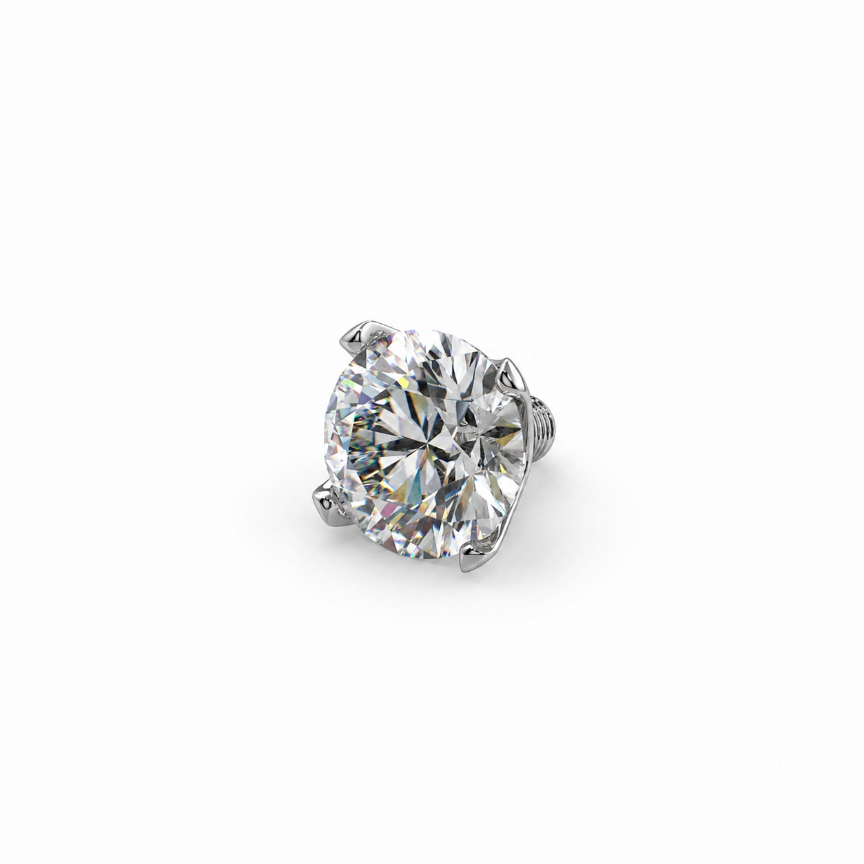 Top White Gold 14K Prong-Set End
