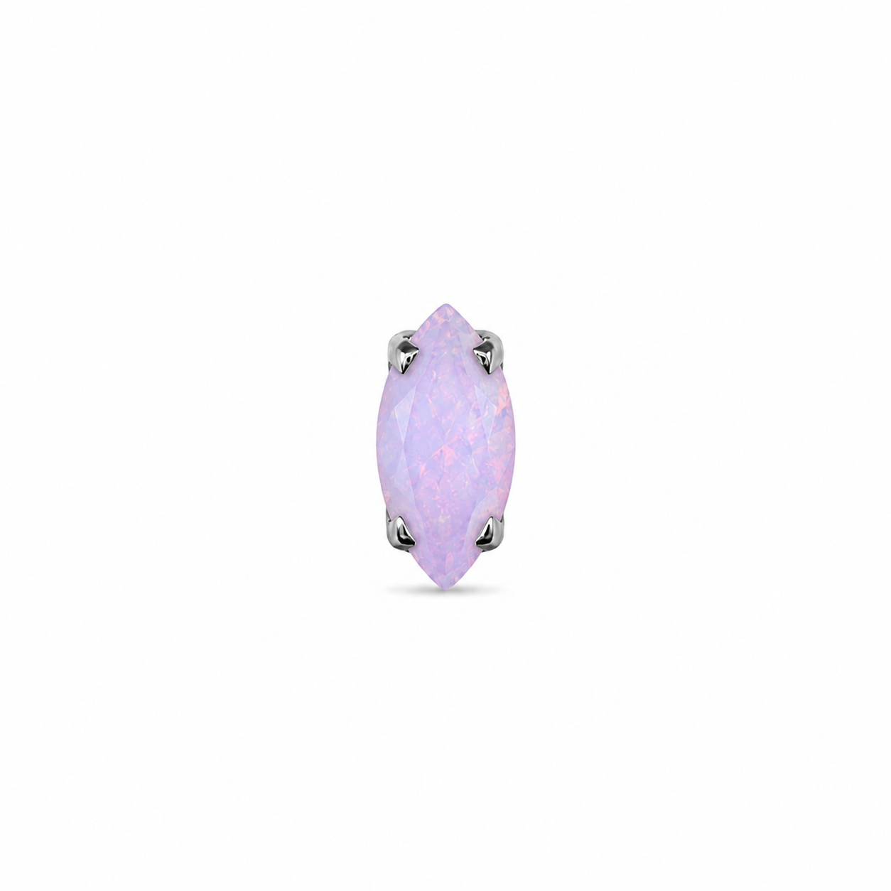 Titanium Top Marquise Prong Set Gem