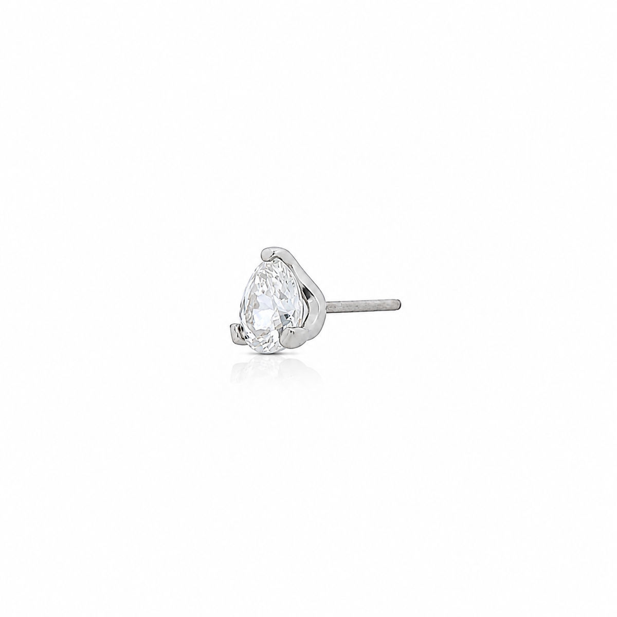 Titanium 3 Prong Set Round Gem End