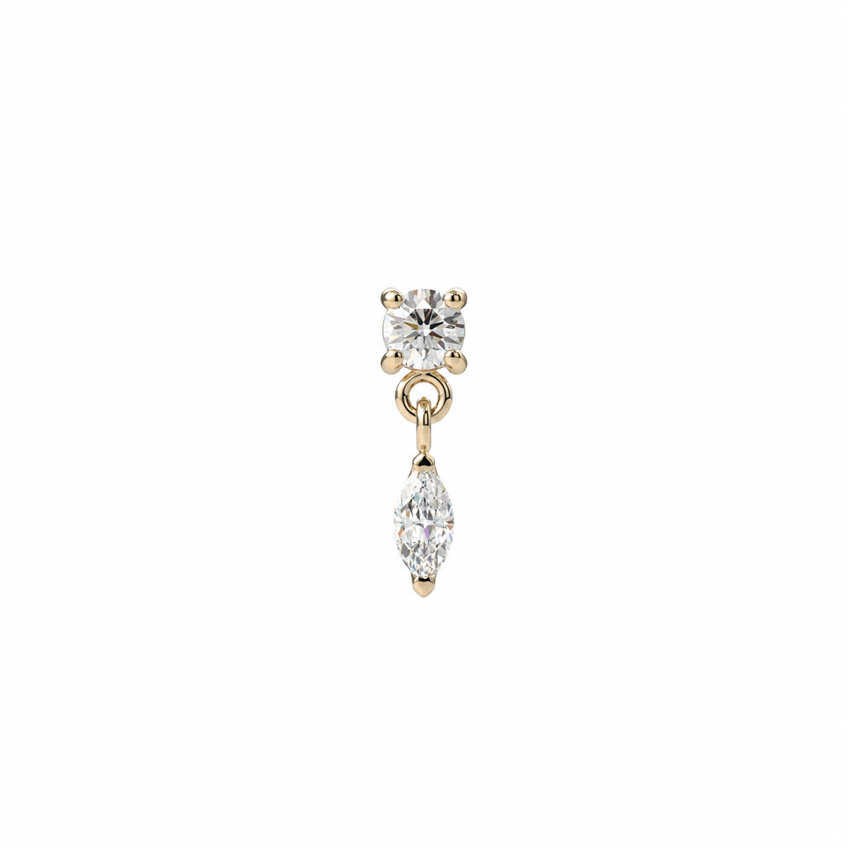 Top Yellow Gold 14K Marquise Dangle End