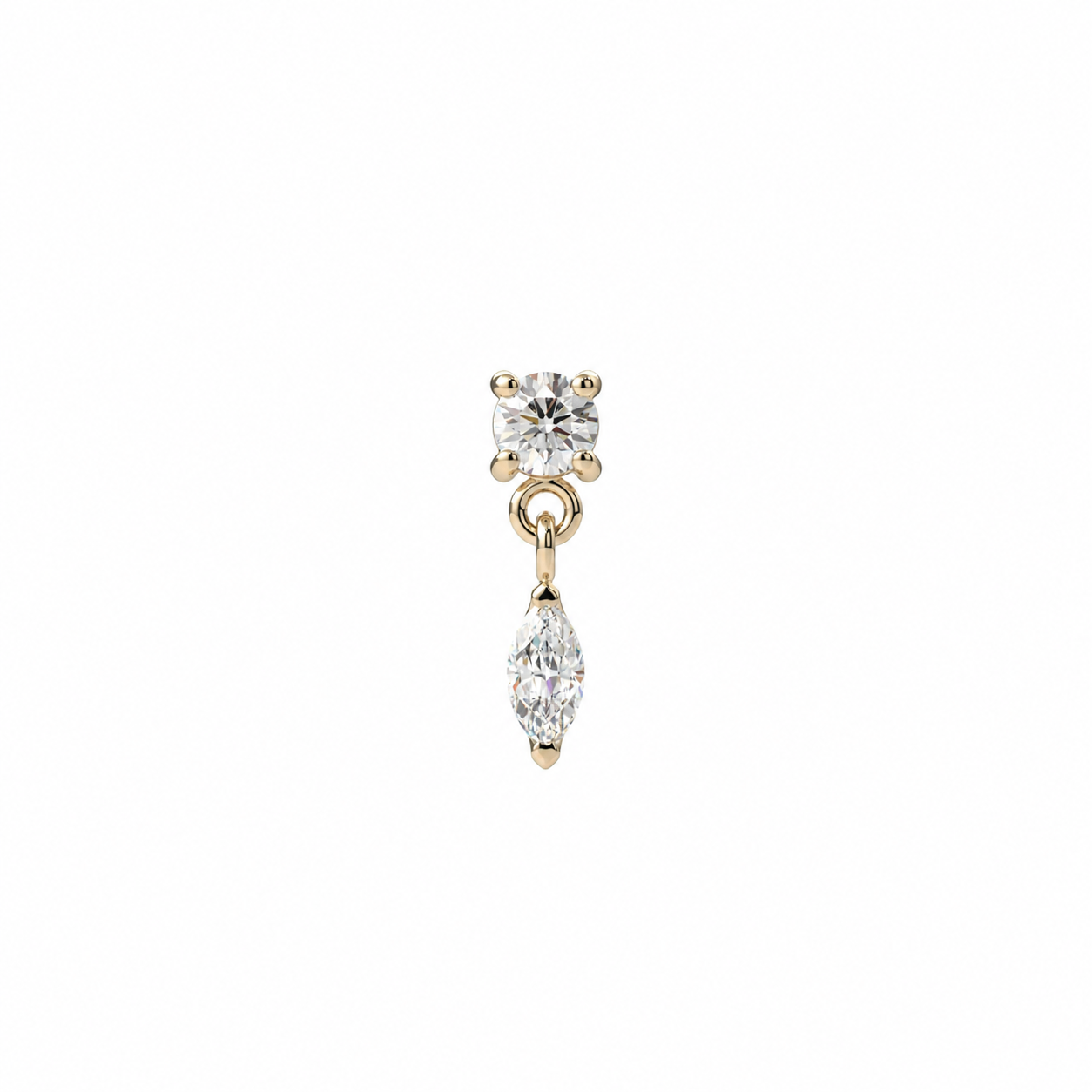 Top Yellow Gold 14K Marquise Dangle End