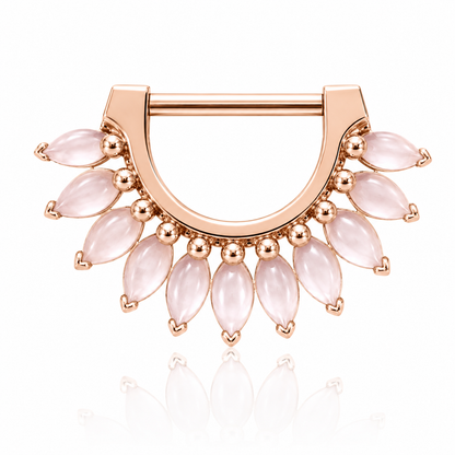 Rose Gold Marchesa Ring with Cabs