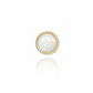 Top Yellow Gold Caboshon with Opals