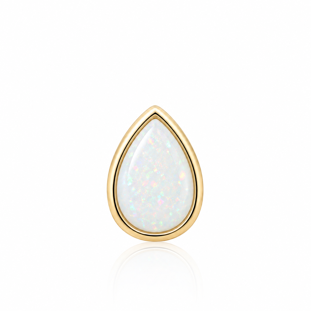 Top Yellow Gold Teardrop with Opals