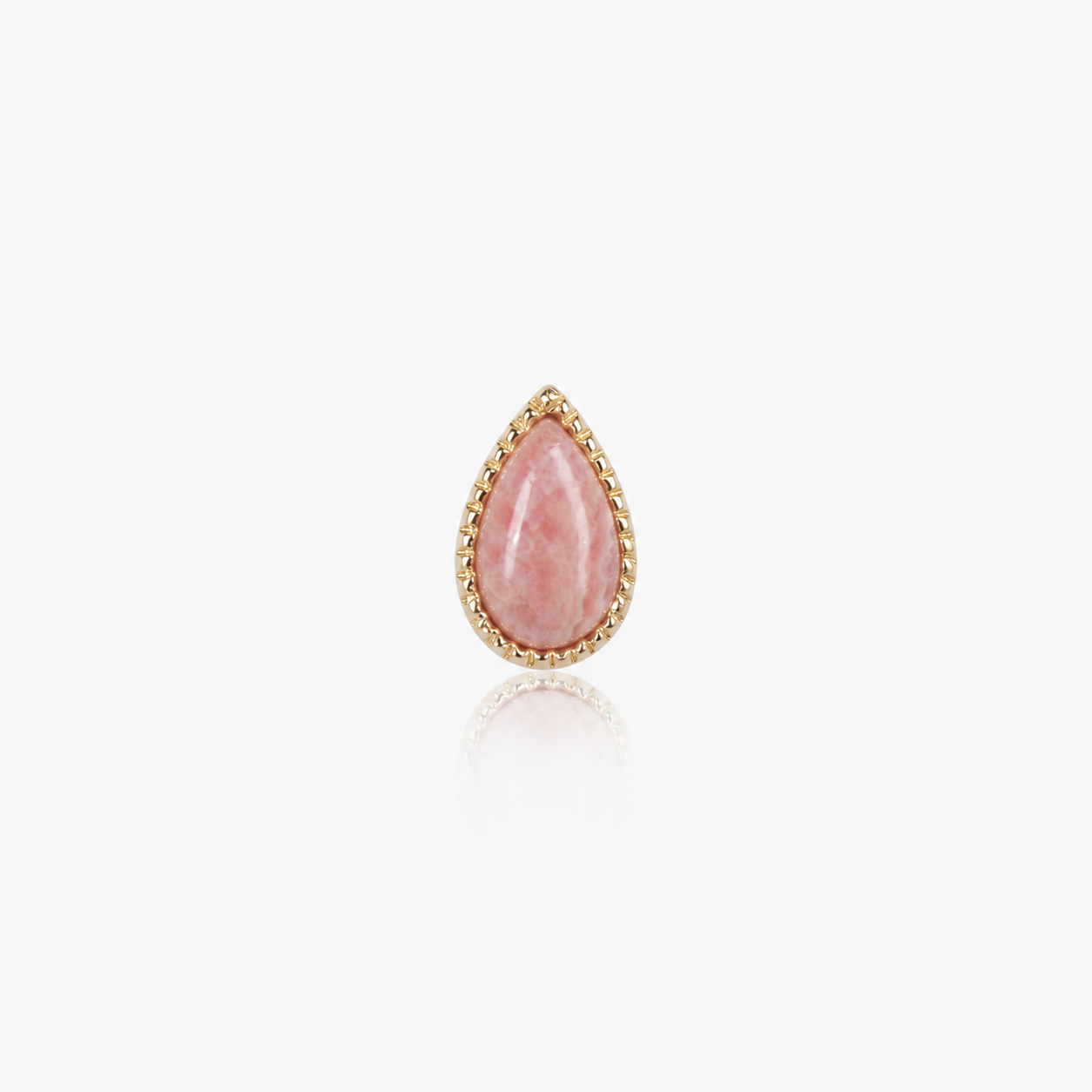 Top Yellow Gold Teardrop with Natural Stones