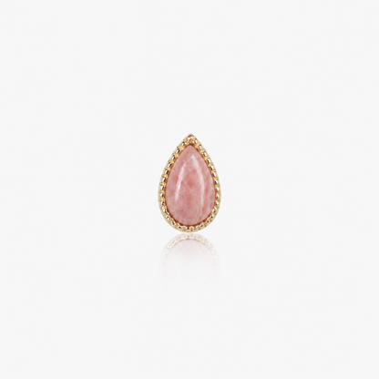 Top Yellow Gold Teardrop with Natural Stones