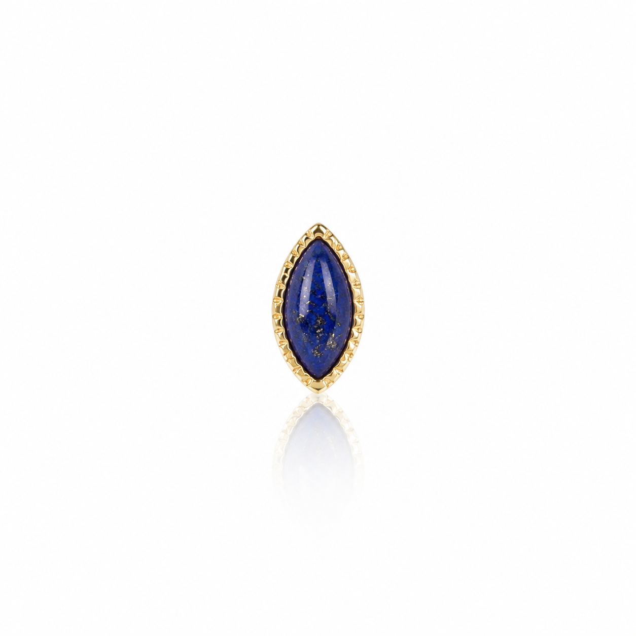 Top Yellow Gold Leaf with Natural Stones