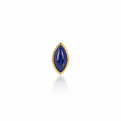 Top Yellow Gold Leaf with Natural Stones