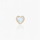 Top Yellow Gold Cupid Heart with Natural Stones
