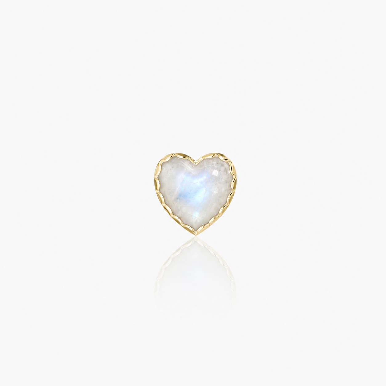 Top Yellow Gold Cupid Heart with Natural Stones