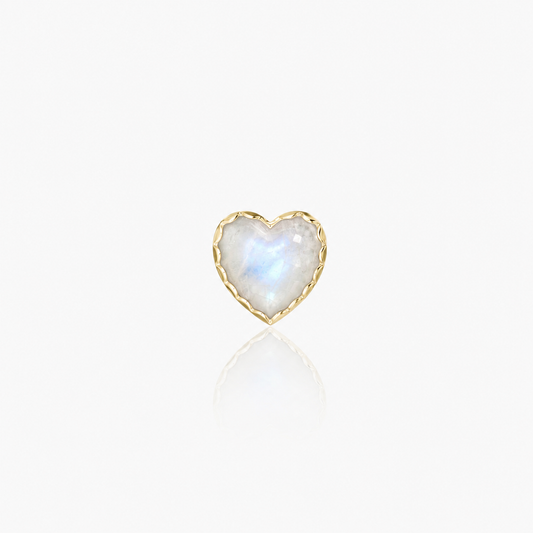 Top Yellow Gold Cupid Heart with Natural Stones