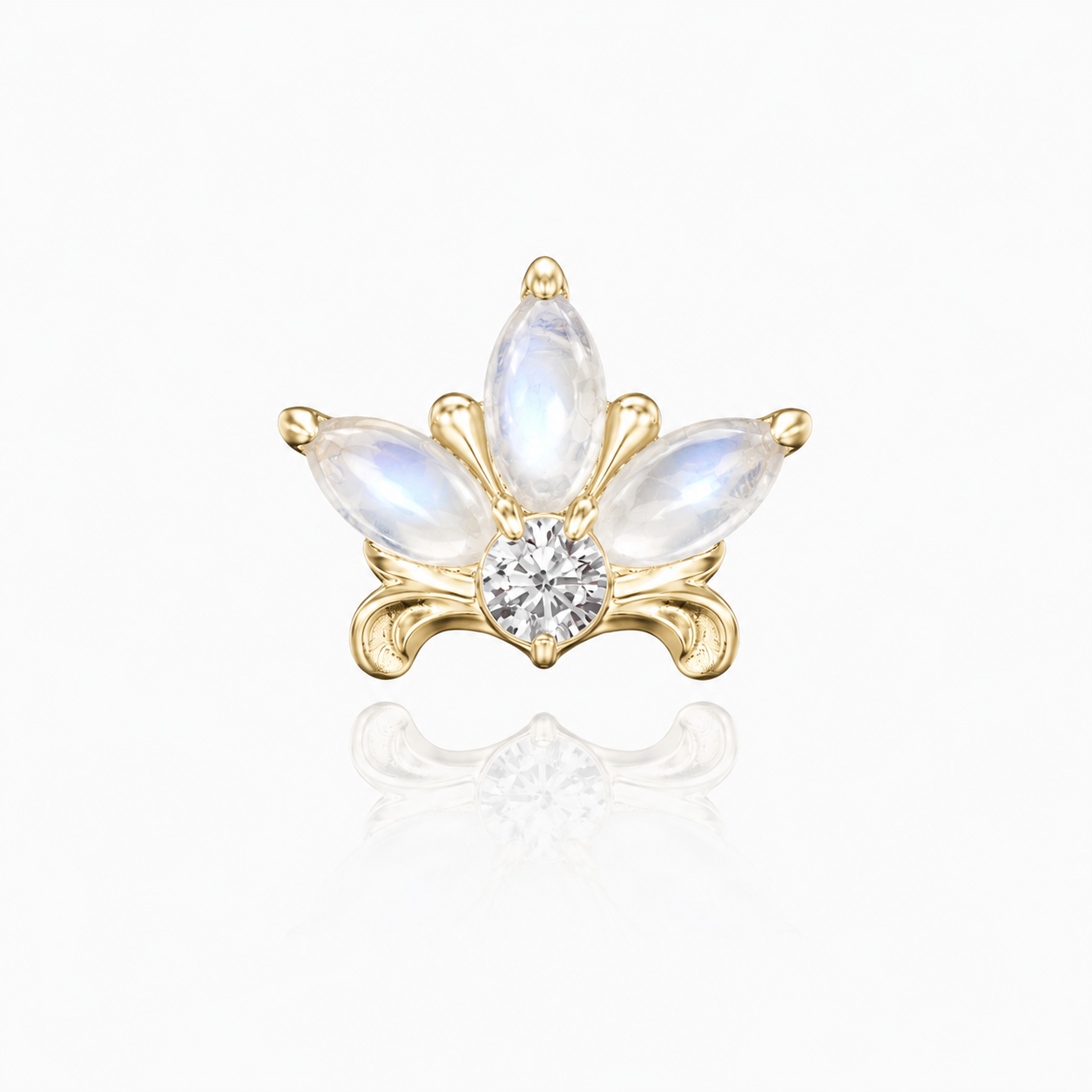 Top Yellow Gold Lilac with Cabs