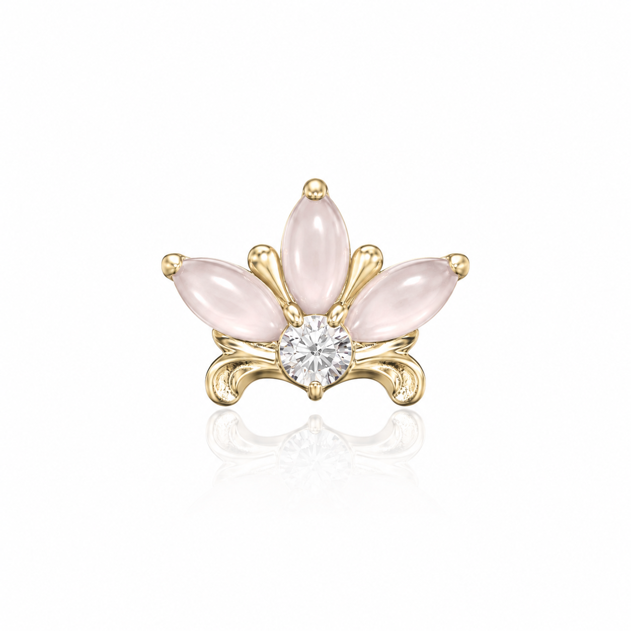 Top Yellow Gold Lilac with Cabs