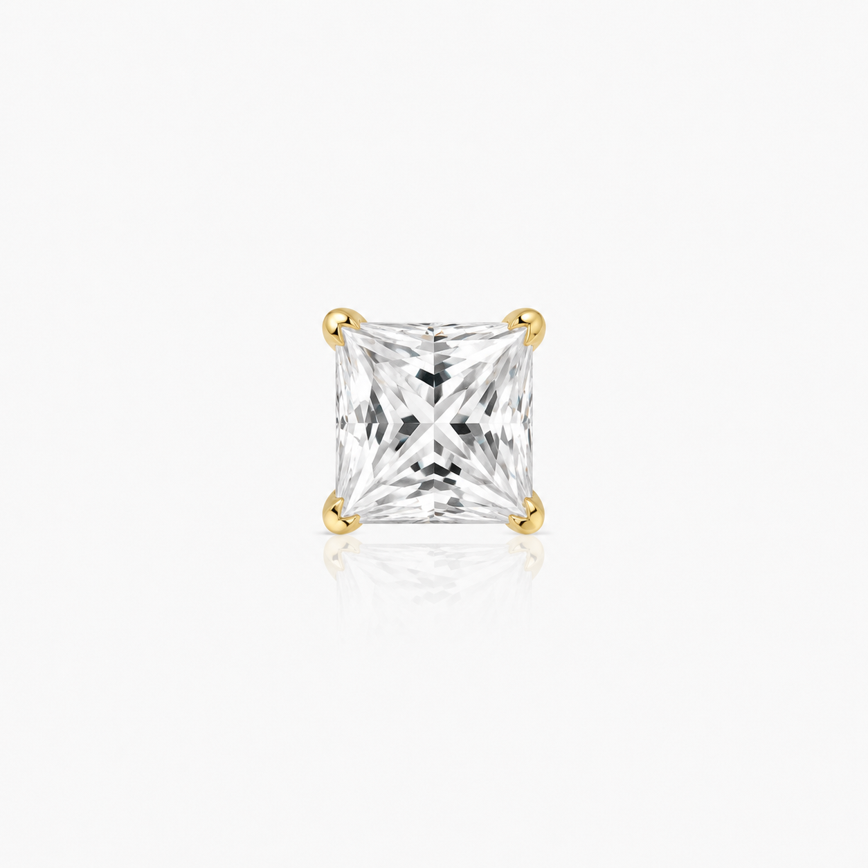 Top Yellow Gold Princess Prong