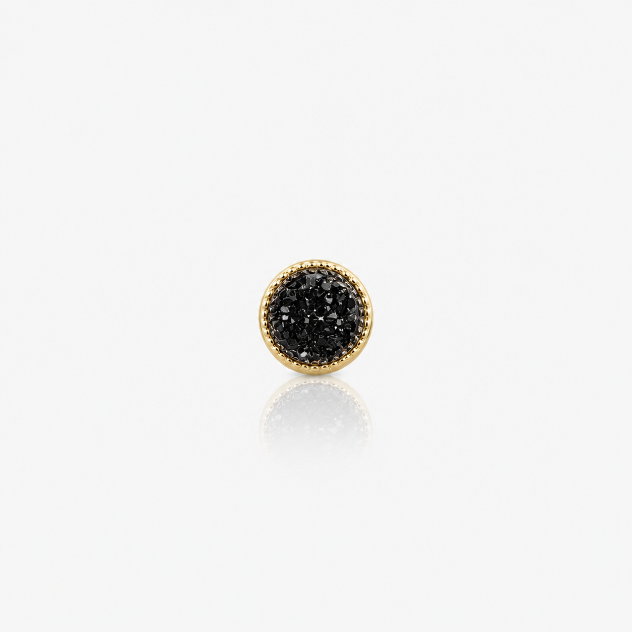 Top Yellow Gold Cabochon with Druzes