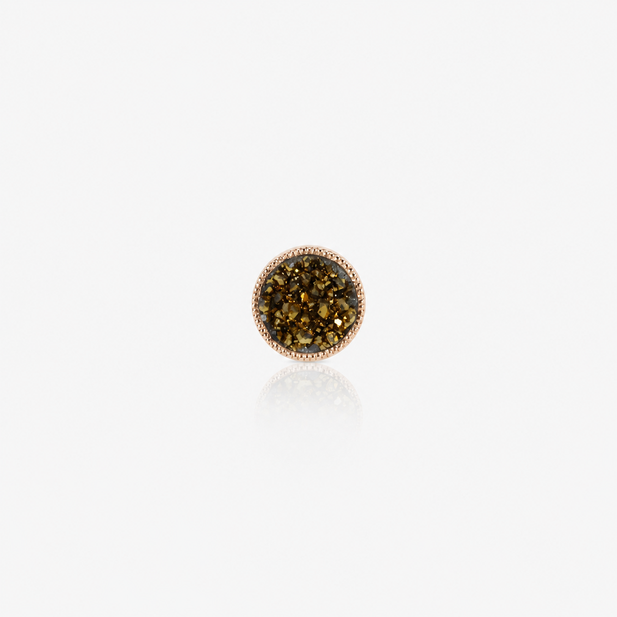 Top Yellow Gold Cabochon with Druzes