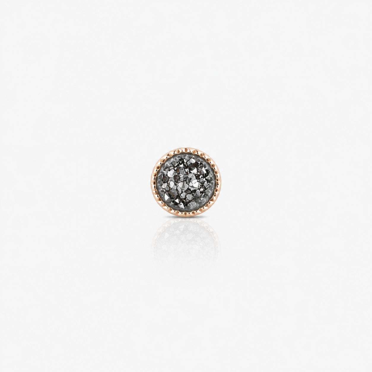 Top Yellow Gold Cabochon with Druzes