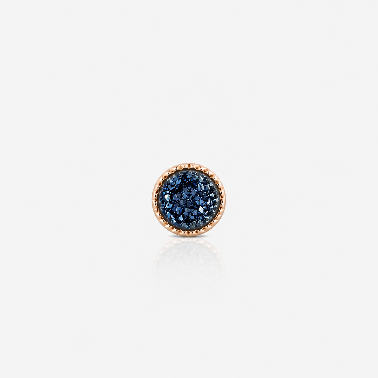 Top Yellow Gold Cabochon with Druzes