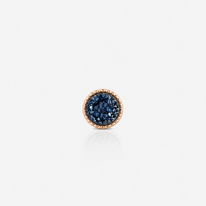 Top Yellow Gold Cabochon with Druzes