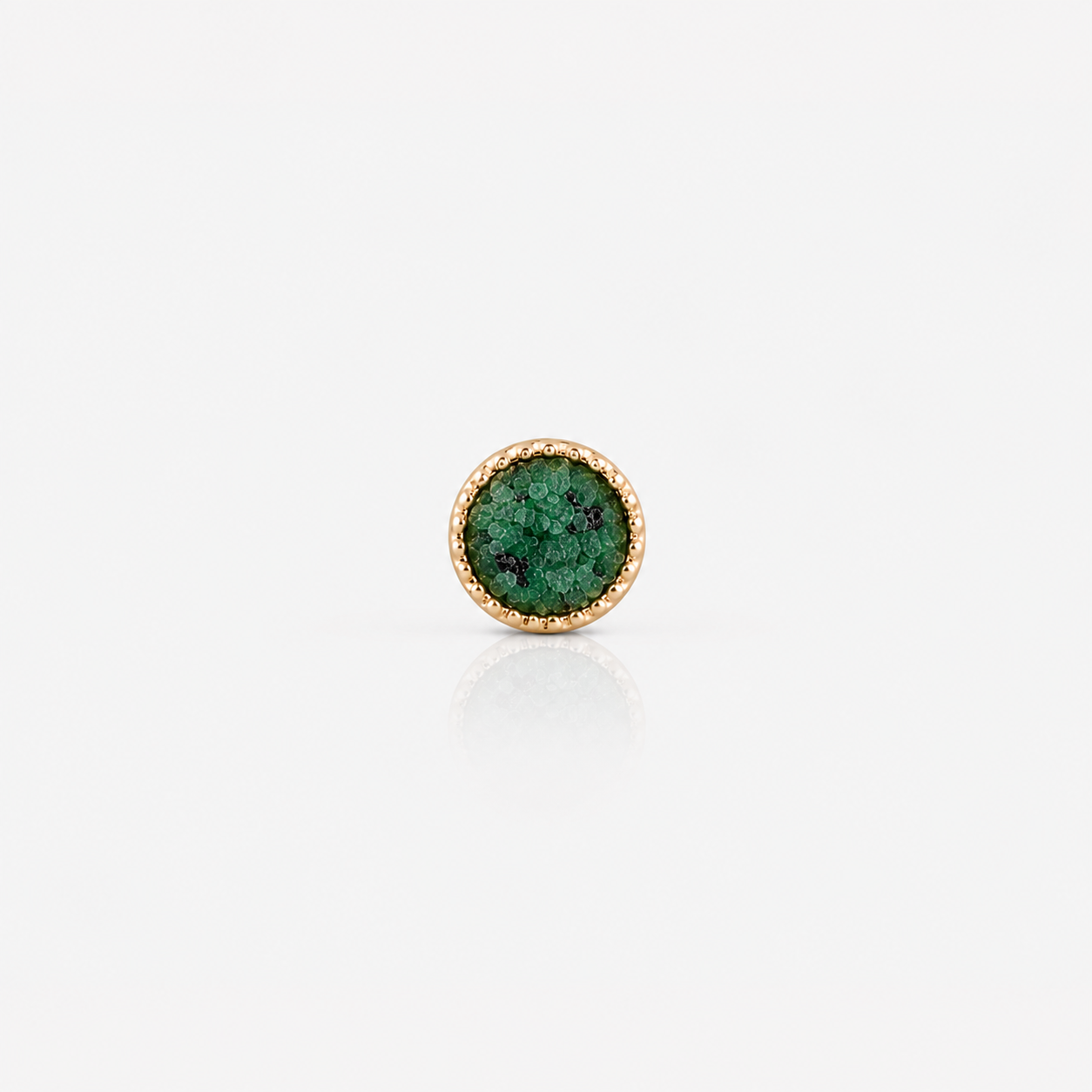 Top Yellow Gold Cabochon with Druzes