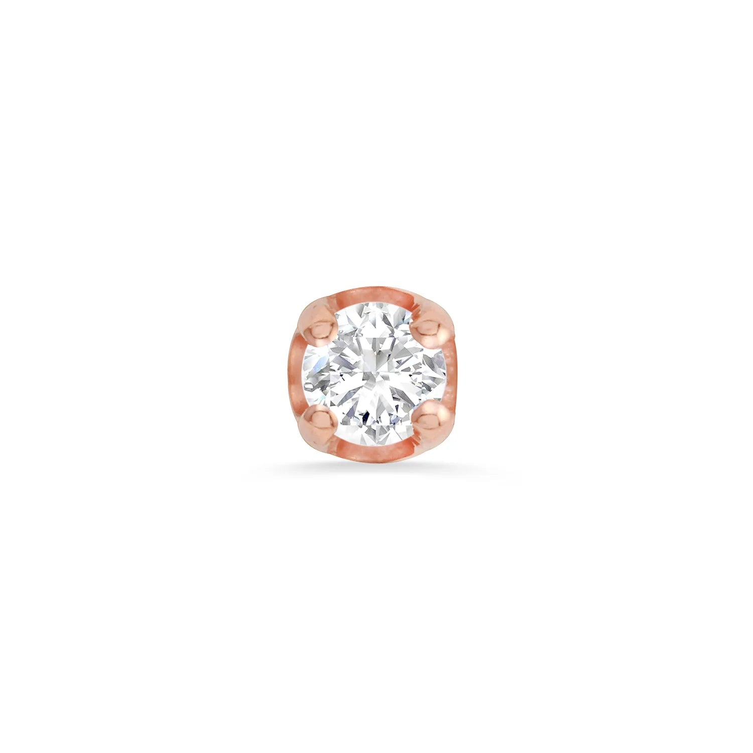 Top Classic Prong  Rose 14k