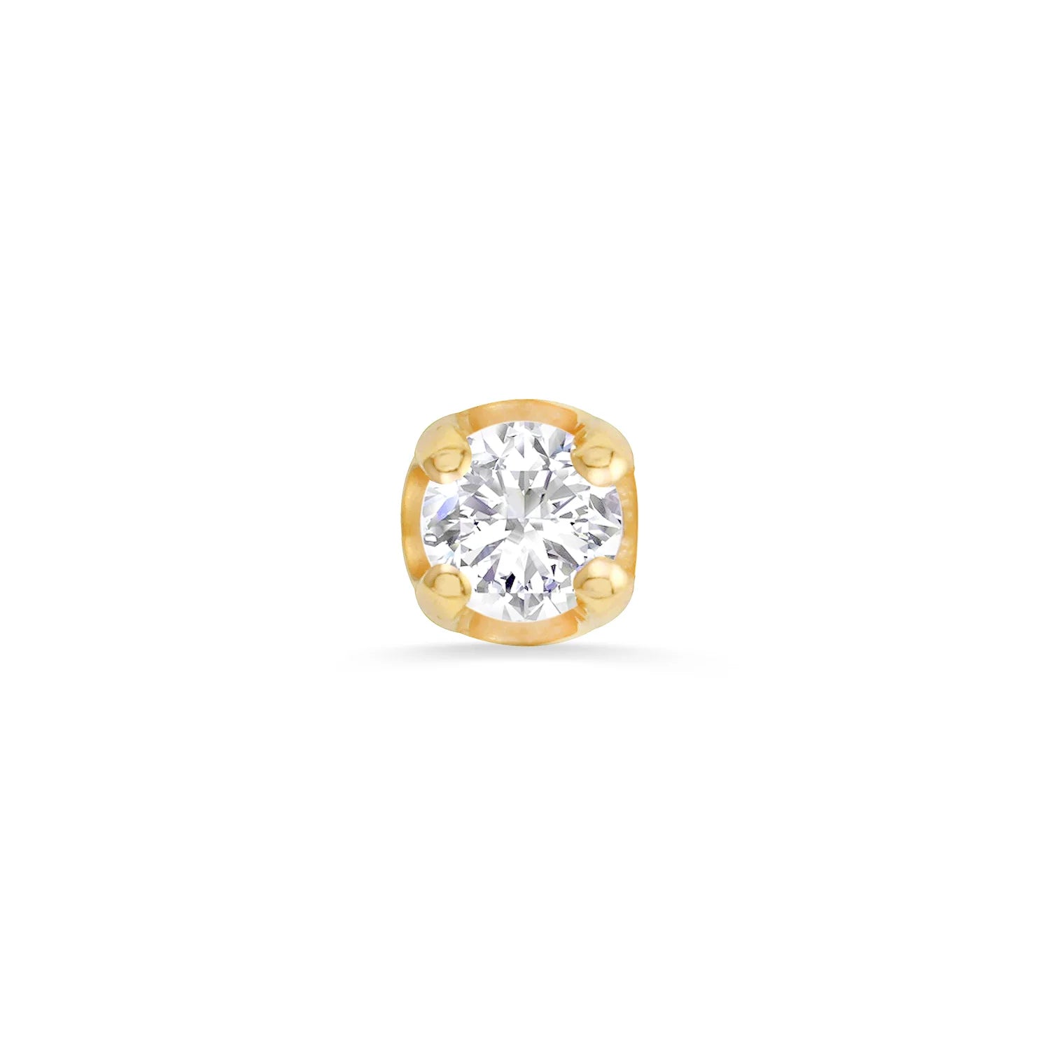 Top Classic Prong  Yellow 14k