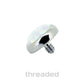 Titanium Threaded Bezel Set Cabochon