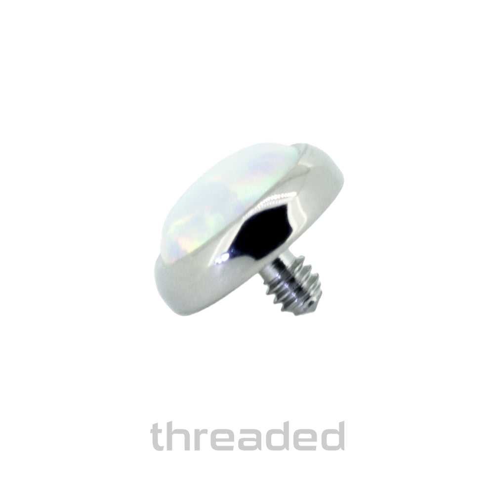 Titanium Threaded Bezel Set Cabochon