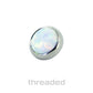 Titanium Threaded Bezel Set Cabochon