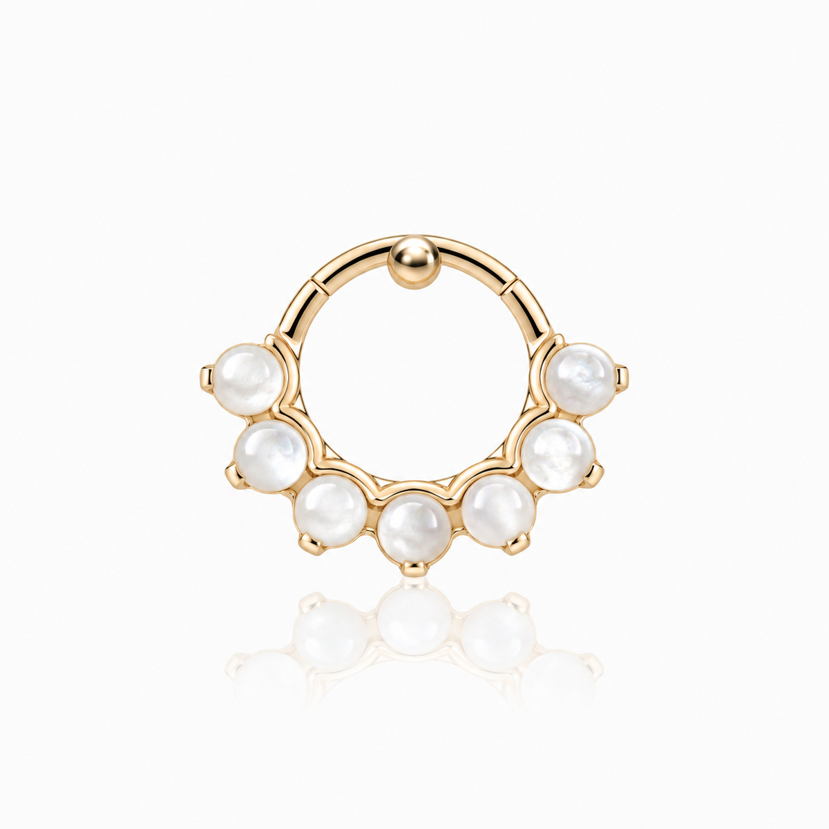 Tiara Large With Natural Stones Yellow Gold 14k