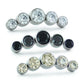 Titanium Bezel Set Gem Cluster