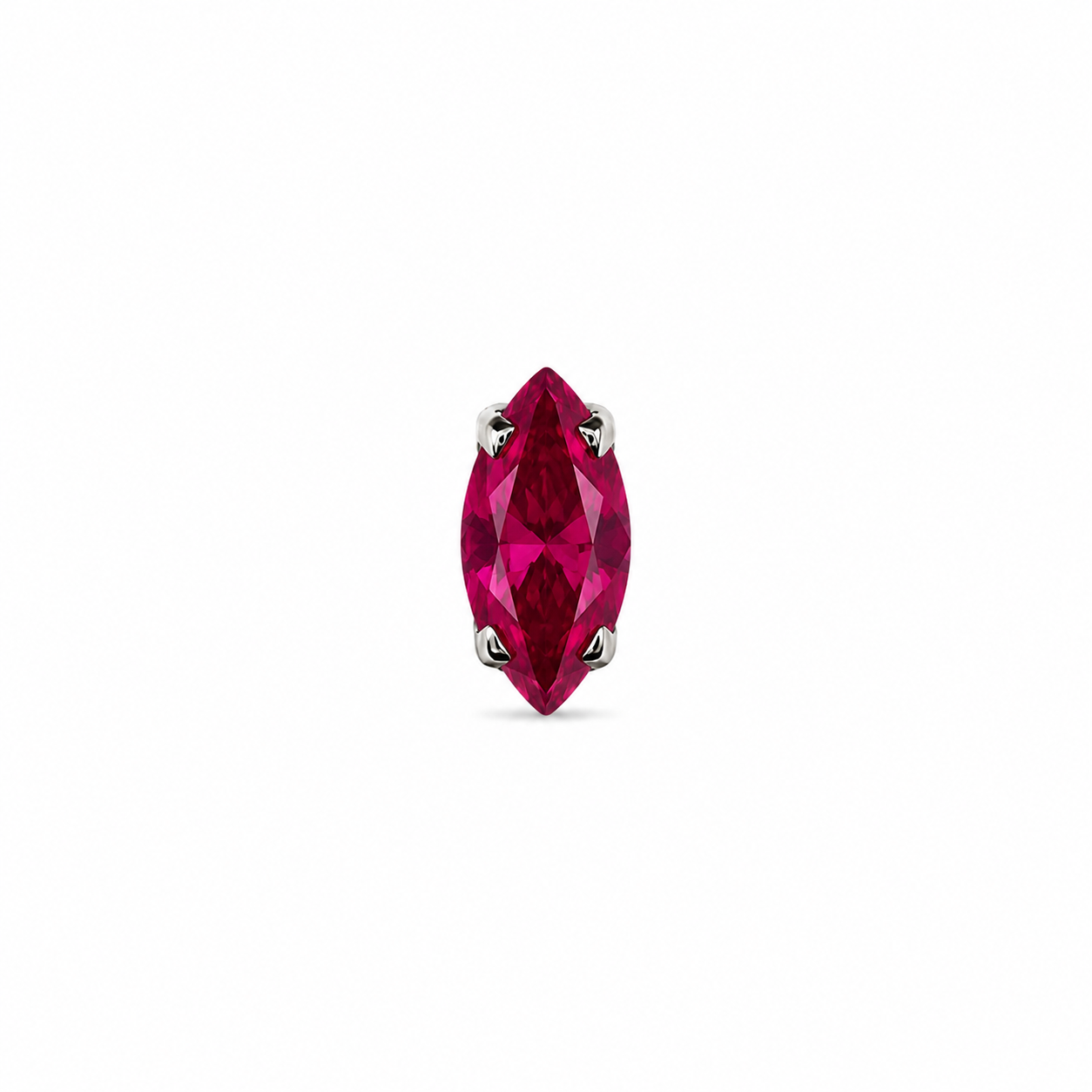 Titanium Top Marquise Prong Set Gem