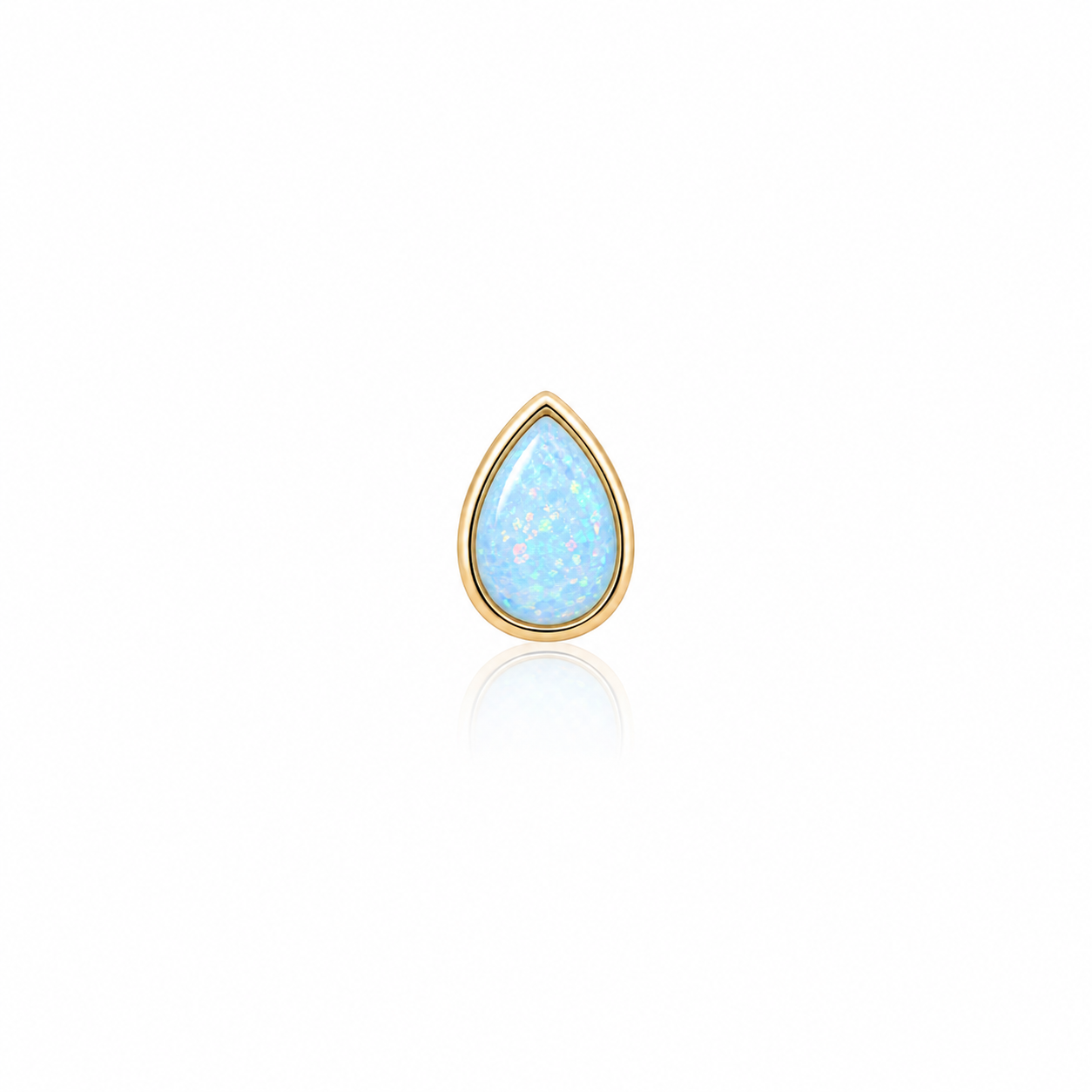 Top Yellow Gold Teardrop with Opals