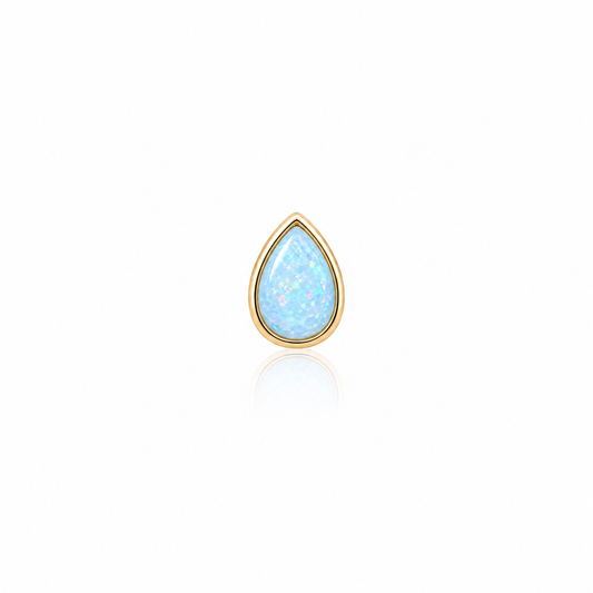 Top Yellow Gold Teardrop with Opals