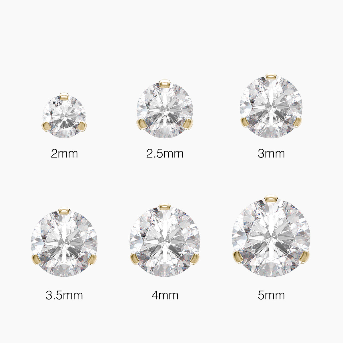 Top 3-Prong Set Gem White Gold 14k
