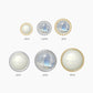 Top Yellow Gold Caboshon with Opals