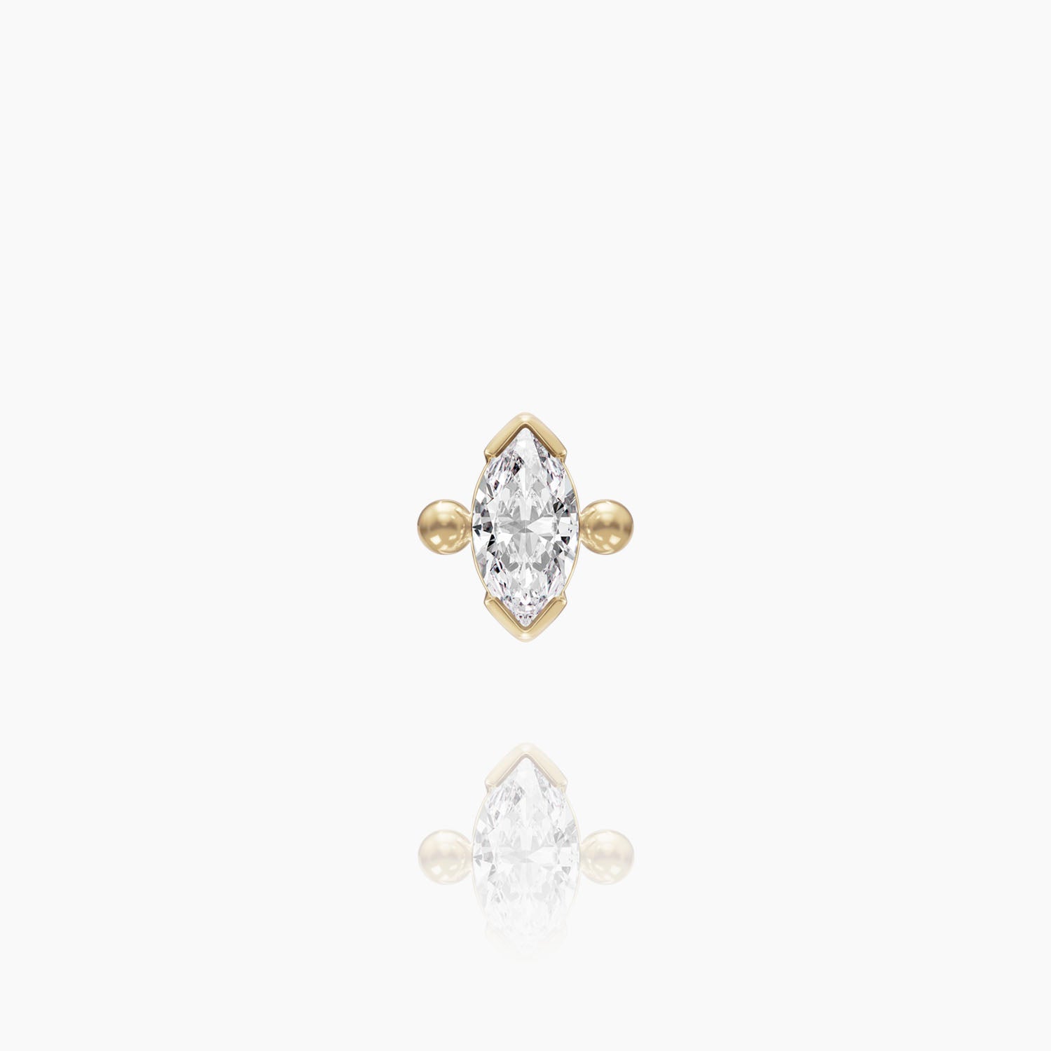 Top Yellow Gold Beaded Leaf