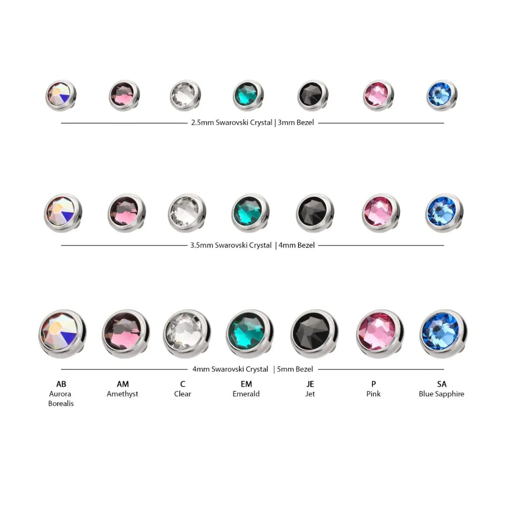 Titanium Threaded Low Profile Bezel Set